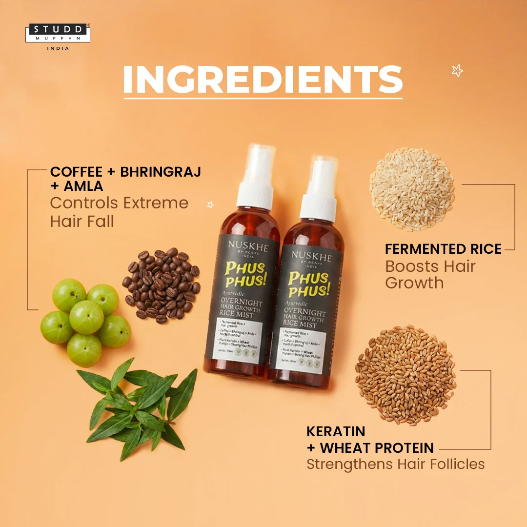 Ayurvedic Phus Phus Rice Hair Mist - Pack of 2 - Image 3