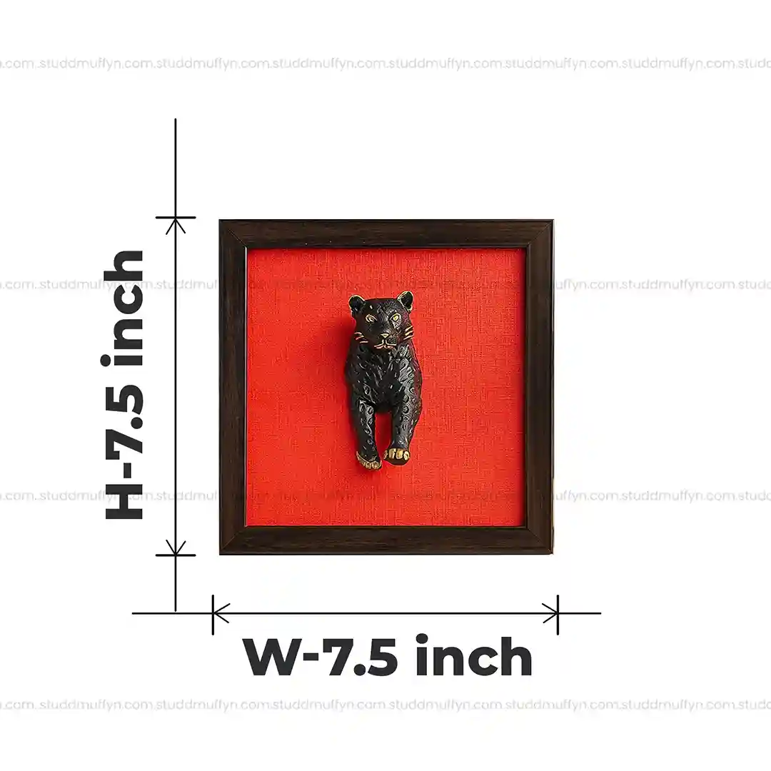 3D Tourmaline Leopard Wall Art [Complimentary Wooden Frame] - Image 8