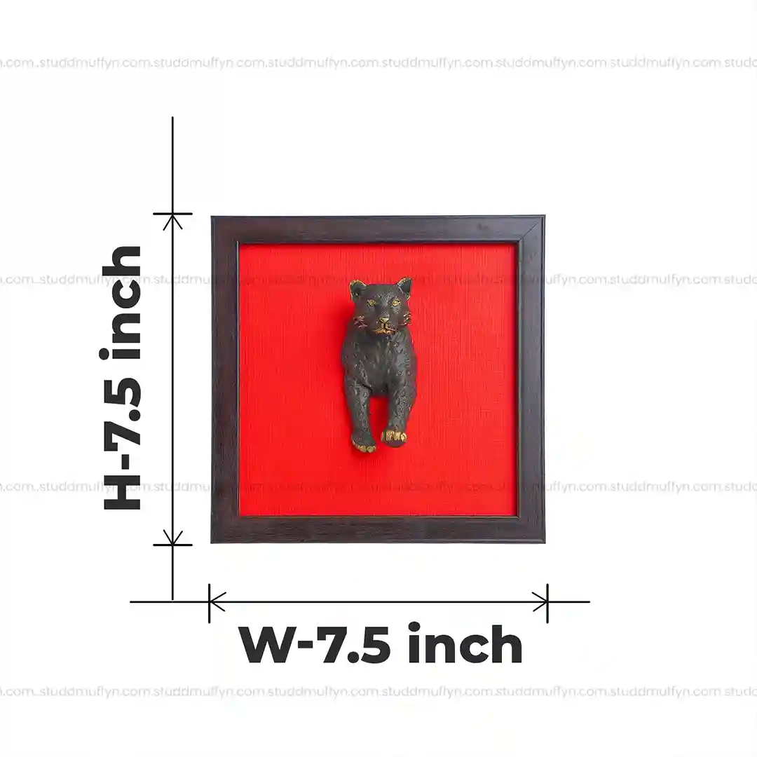 3D Pyrite Leopard Wall Art [Complimentary Wooden Frame] - Image 7