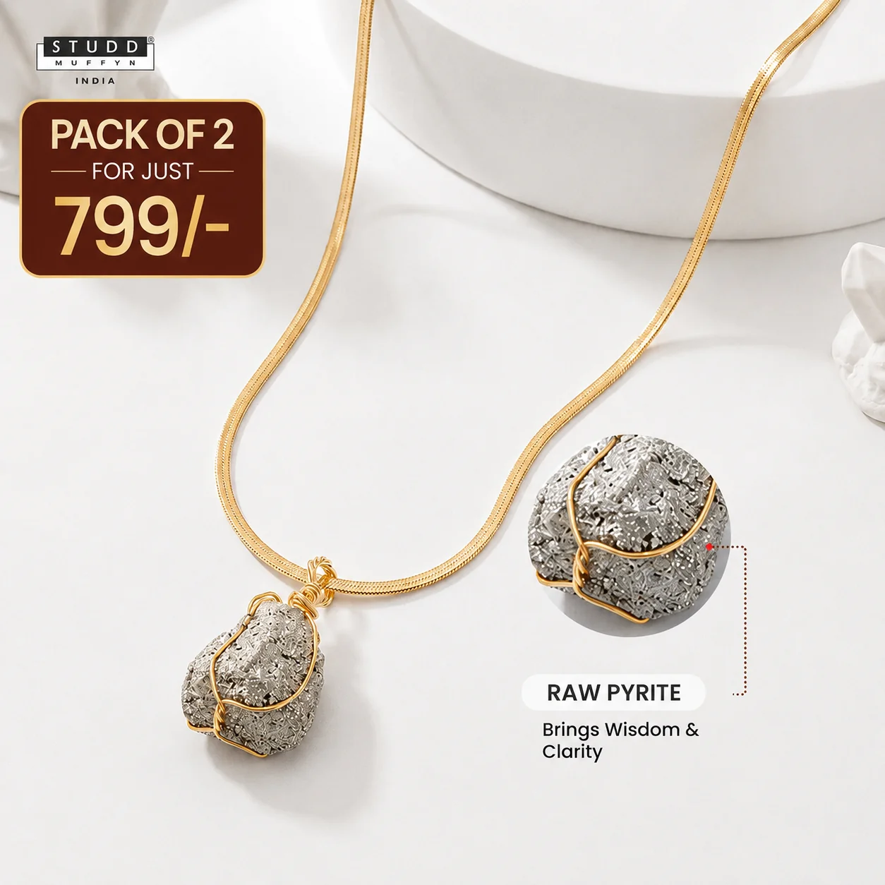 24K Gold-Toned Aesthetic Pyrite Locket with Velor Snake Chain - Image 8