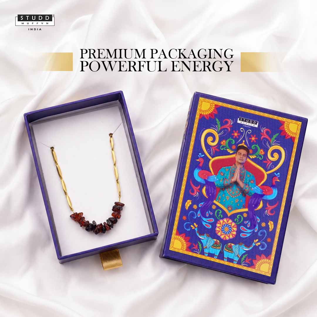 Alchemy Garnet Rice Chain Necklace — 24K Gold Tone - Image 5