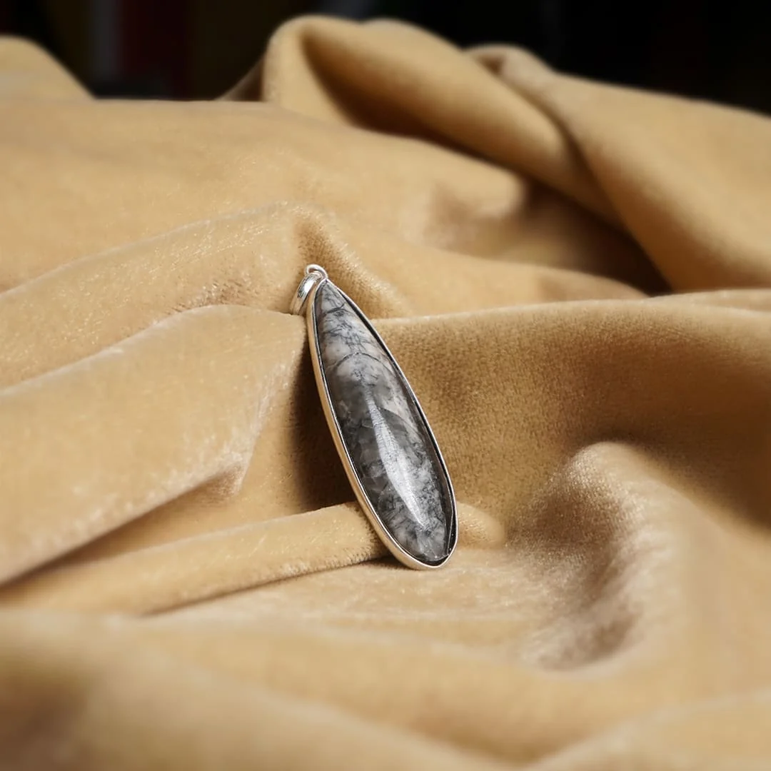 All-Natural Orthoceras Kuber Pendant - Image 8