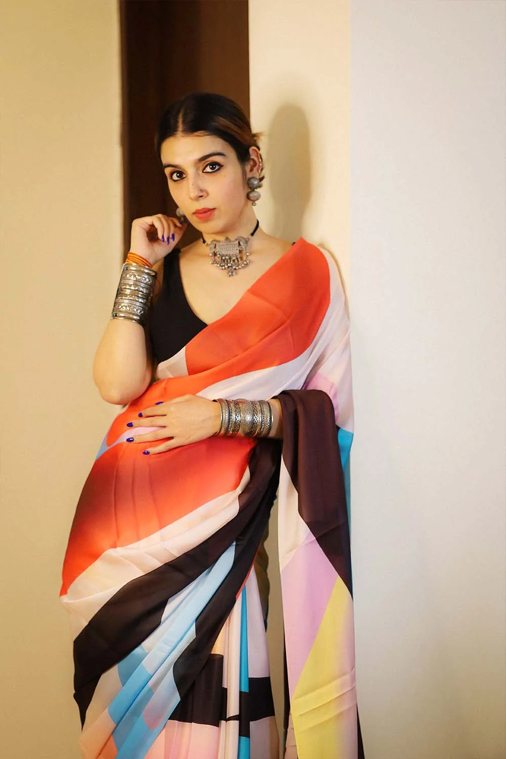 Atrangi | Satin Georgette Saree - Image 5