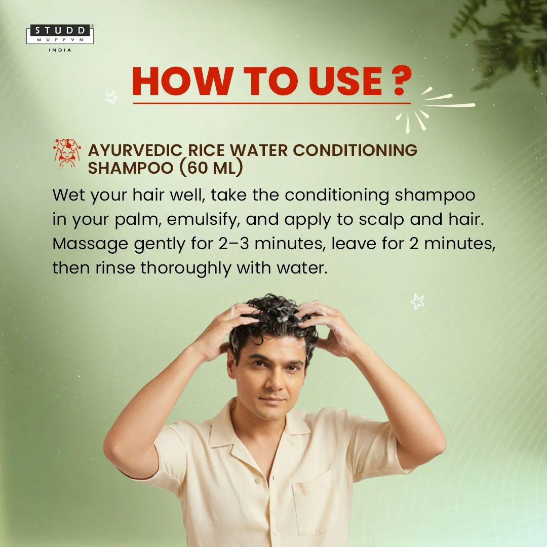 Ayurvedic Rice Water Conditioning Shampoo (60 ml) - Image 4