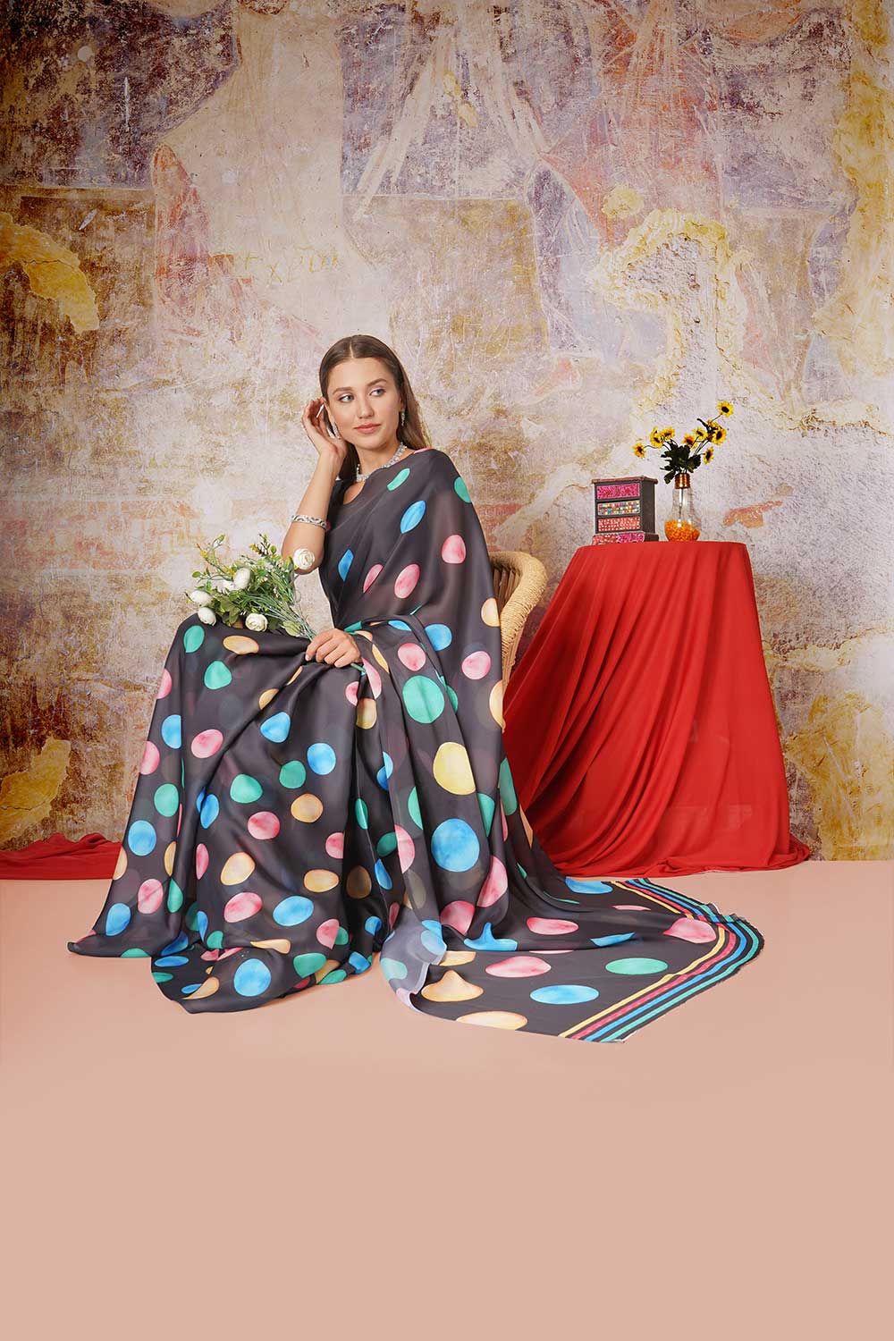 Bindu | Satin Georgette - Image 2