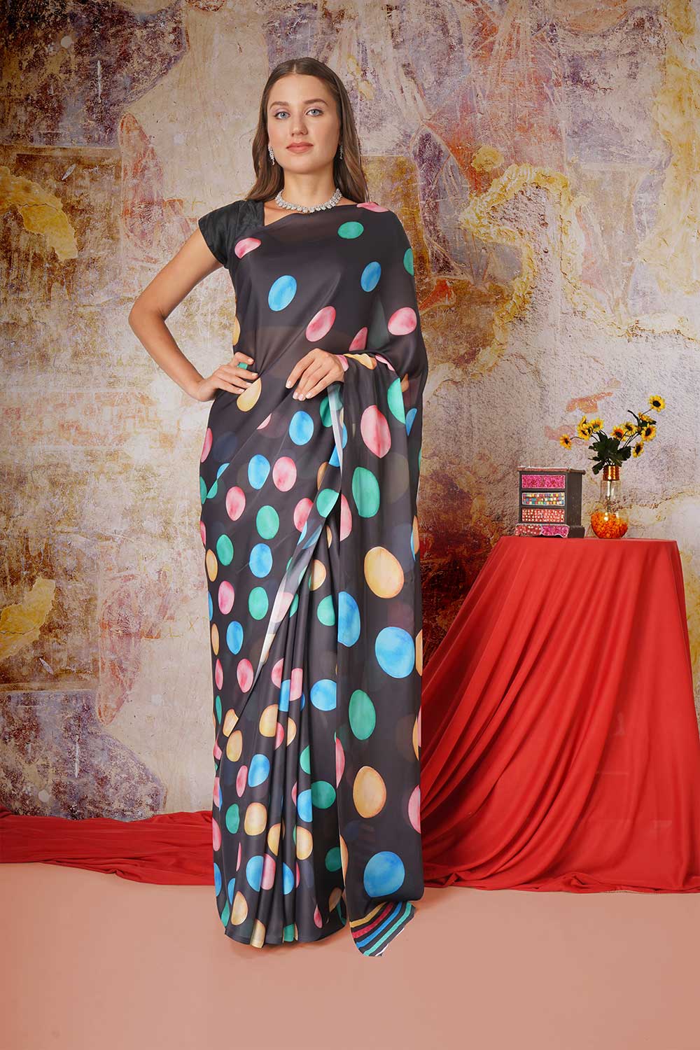 Bindu | Satin Georgette - Image 4