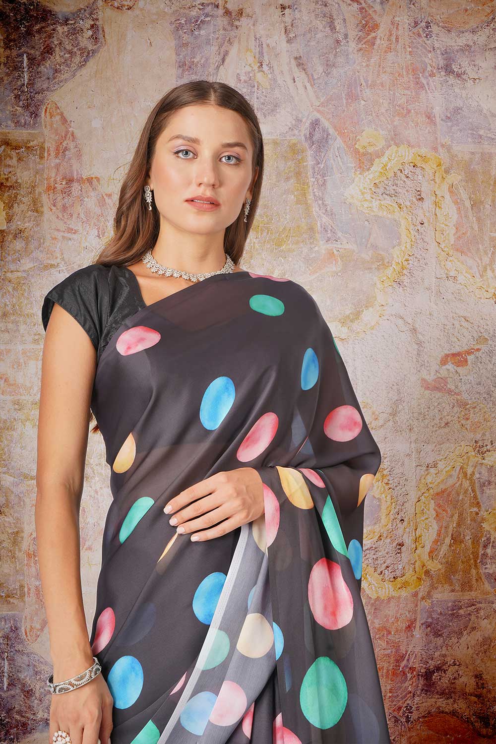 Bindu | Satin Georgette - Image 5