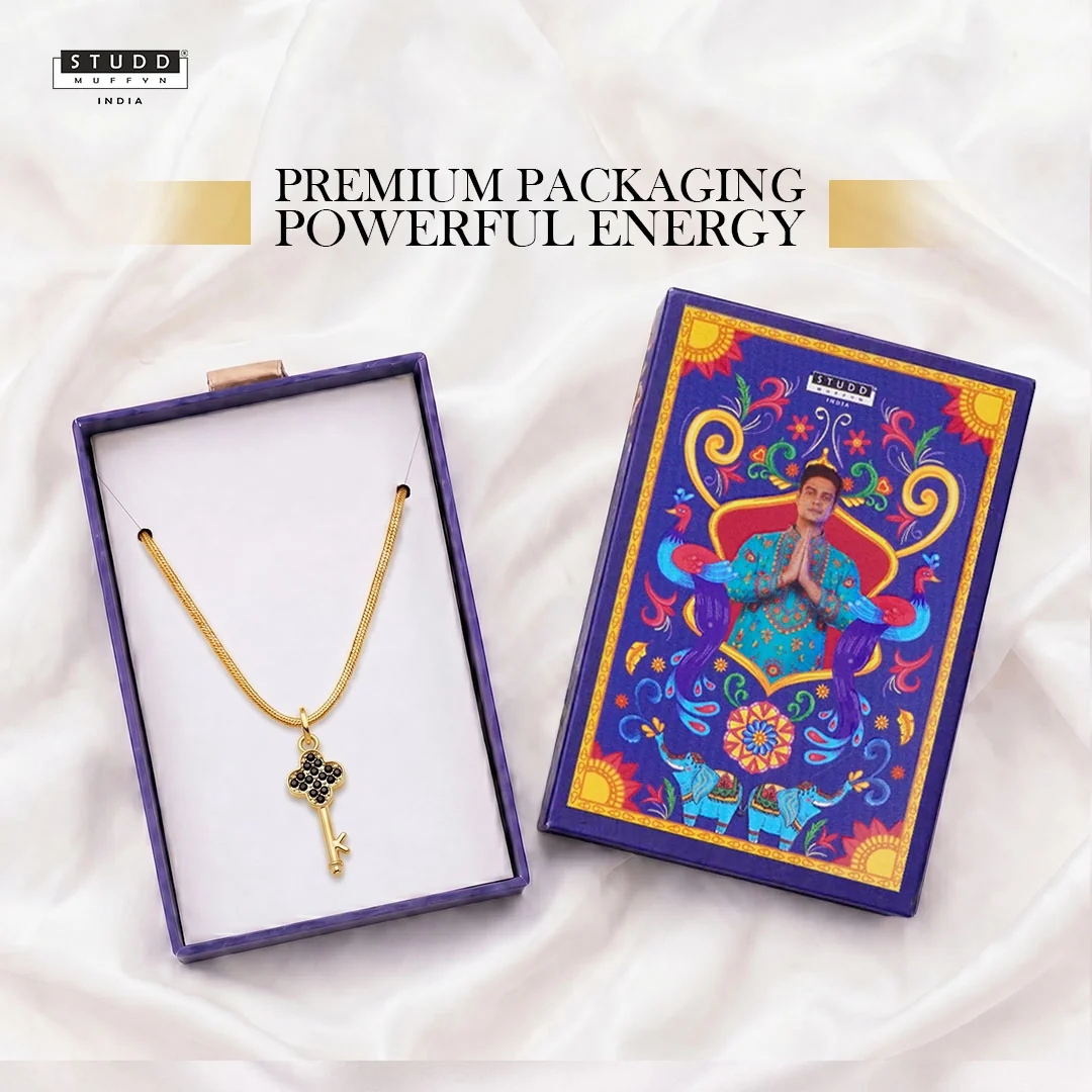 Key Pendant -  24K Gold Plated [ With Velore Snake Chain] - Image 7