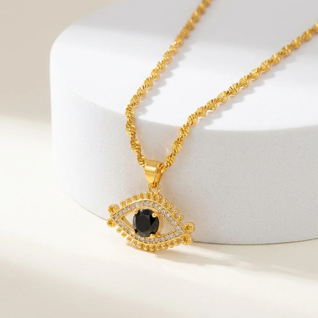 Celestial Eye Pendant - 24K Gold Plated - Image 12