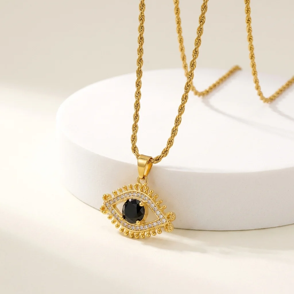 Celestial Eye Pendant - 24K Gold Plated - Image 13