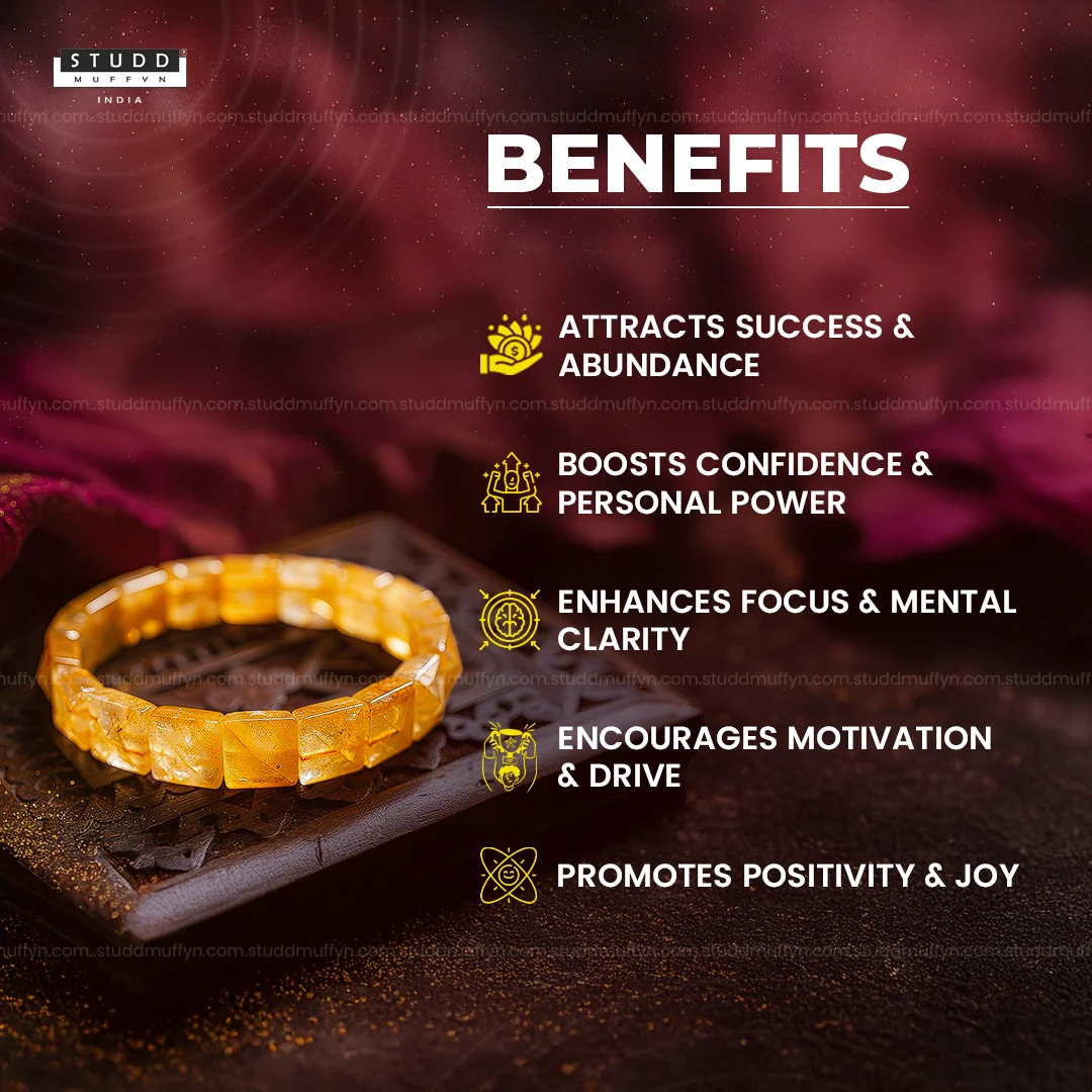 Citrine Square Pyramid Bracelet - Image 3