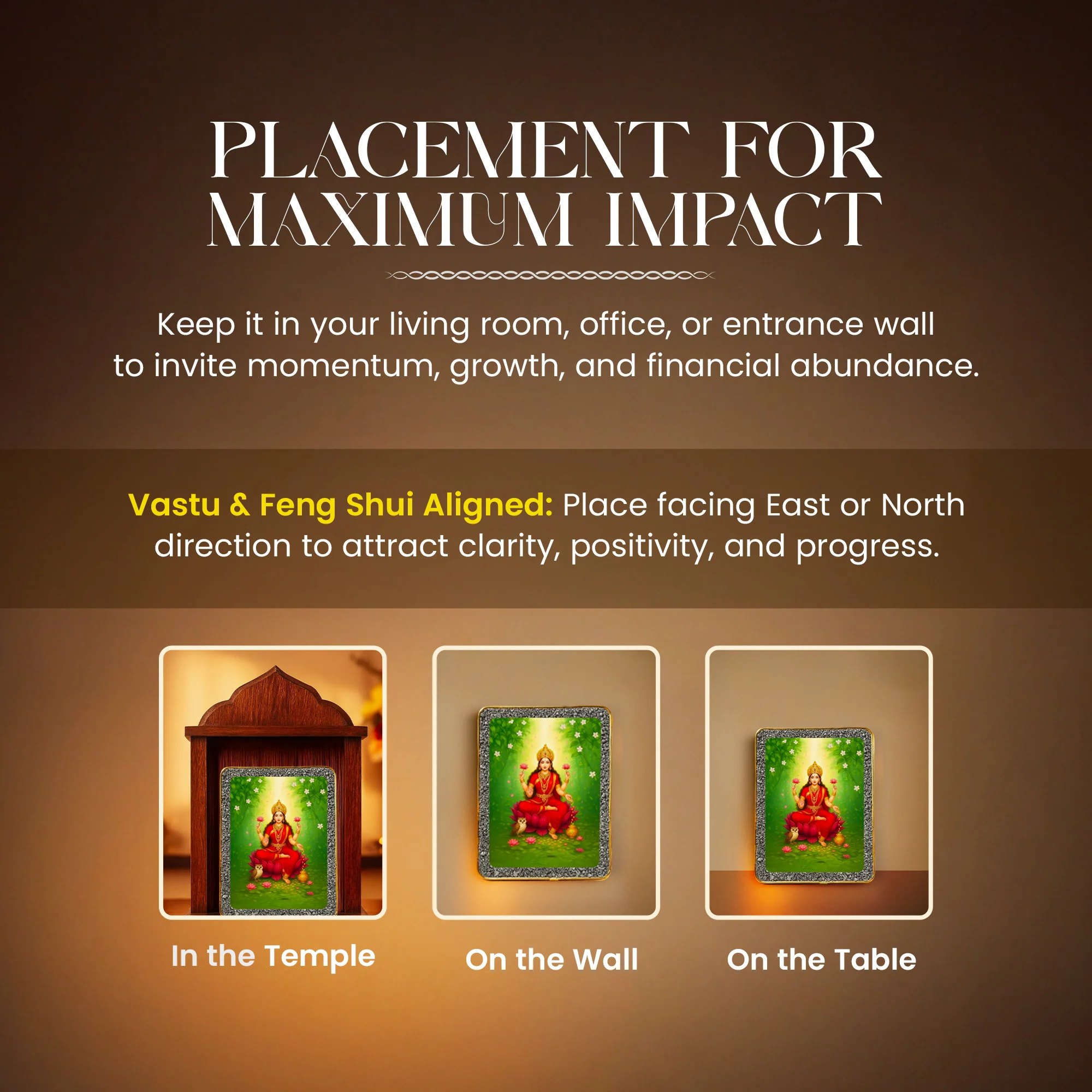 Goddess Lakshmi Pyrite Plate [Rectangle shape] - Image 3