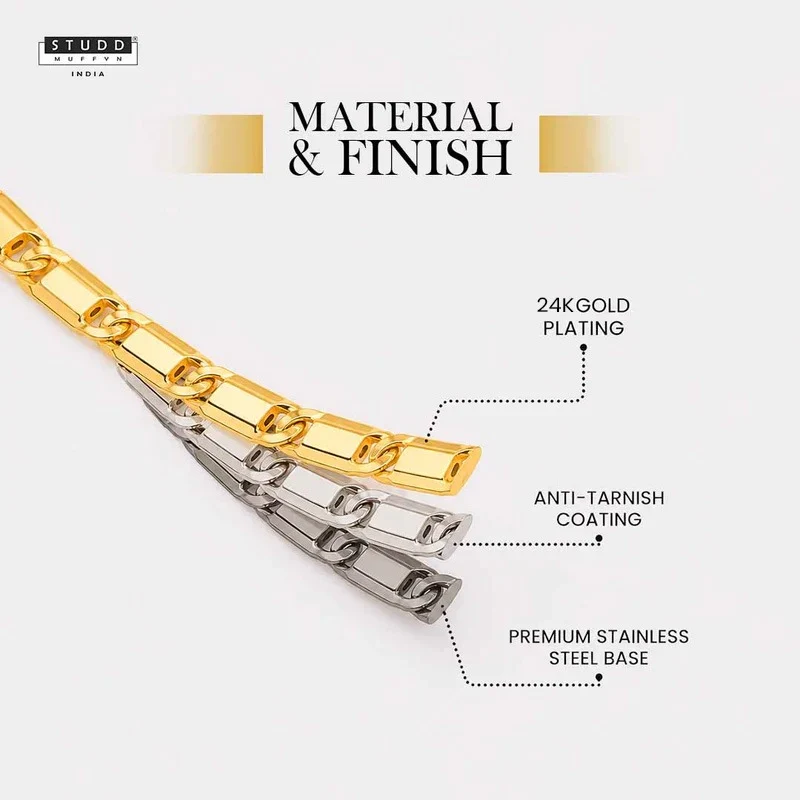 Golden Link Chain - 24K Gold Plated - Image 3