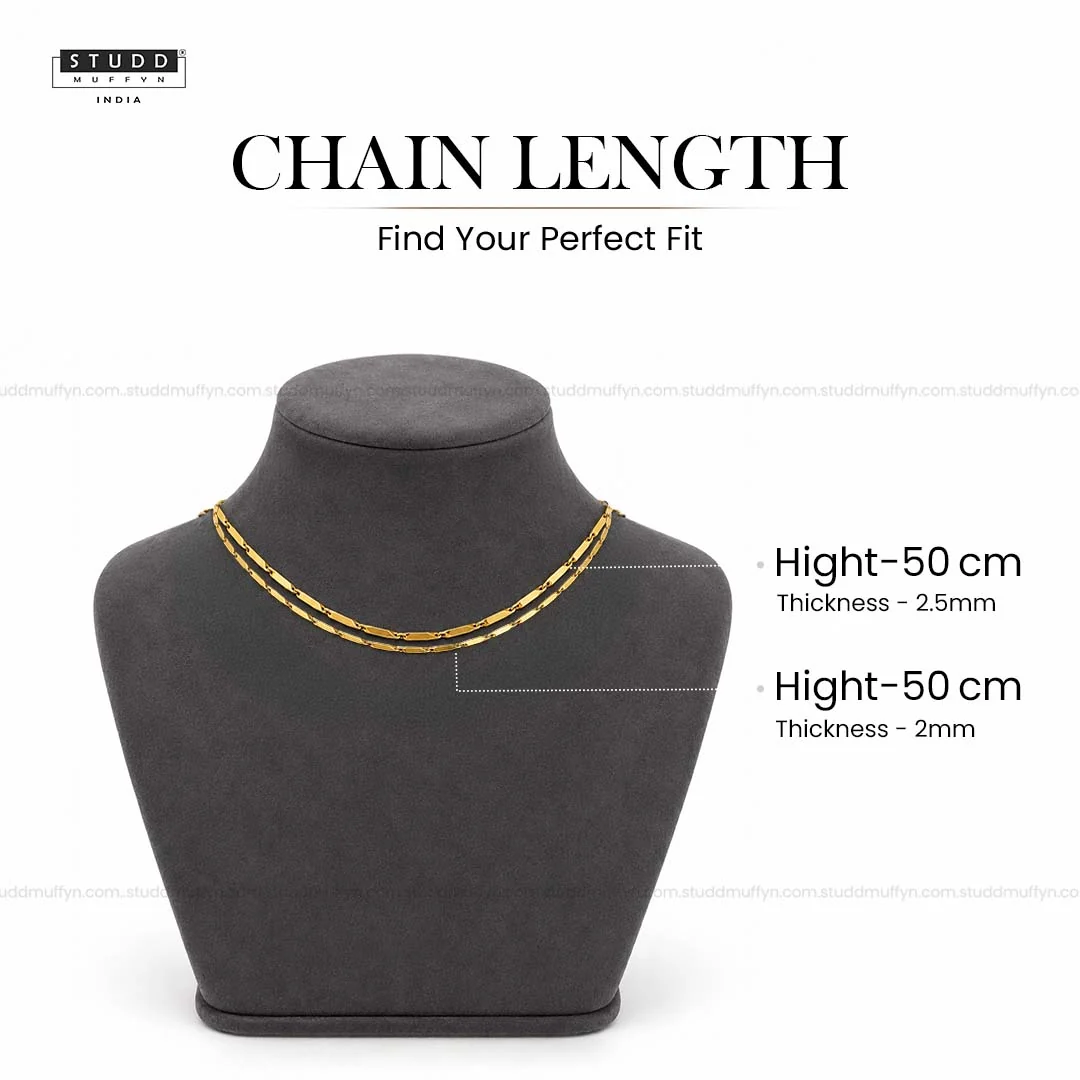 Golden Rice Chain - 24K Gold-Toned [ Pack of 2 ] - Image 6