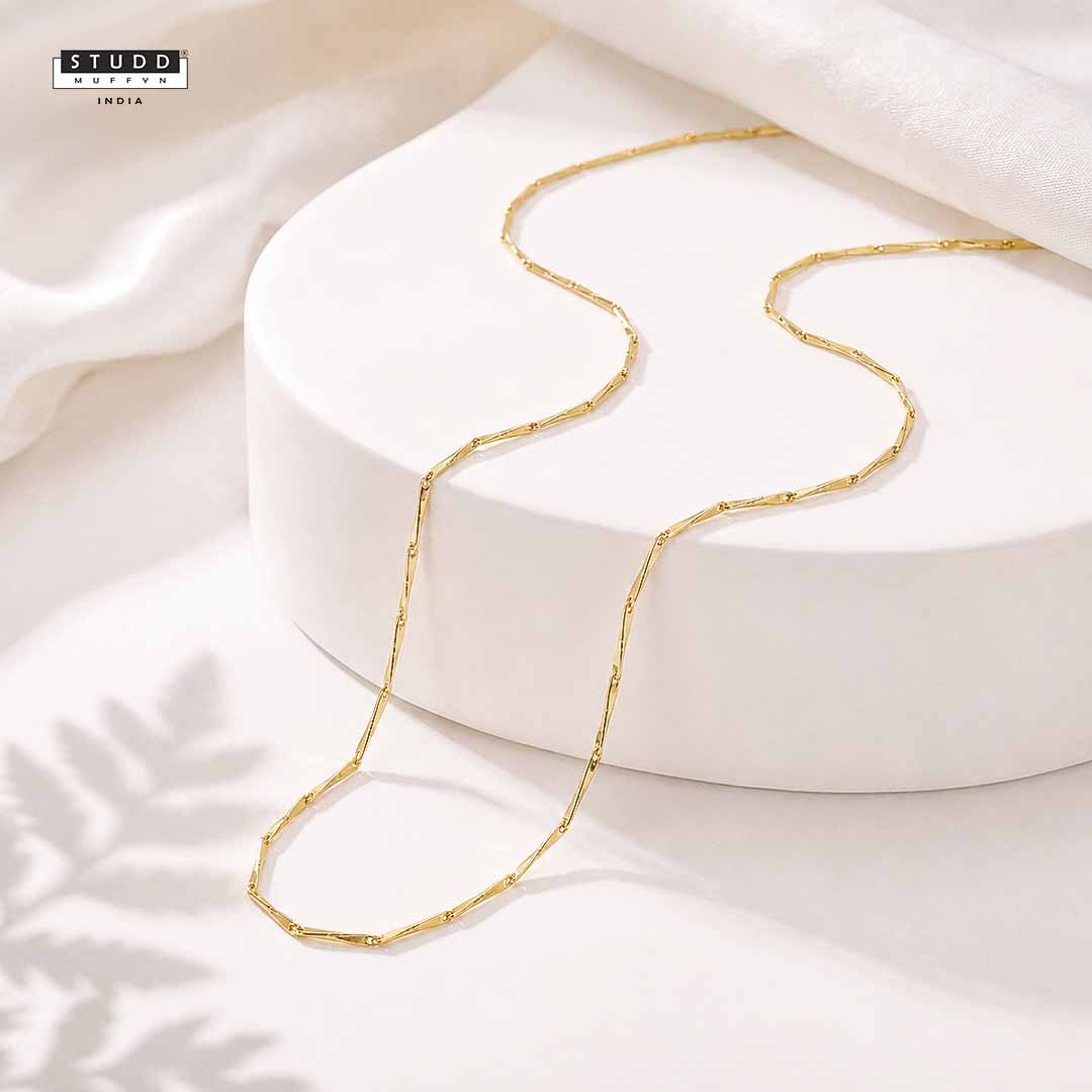 Golden Rice Chain - 24K Gold-Toned [ Pack of 2 ] - Image 9