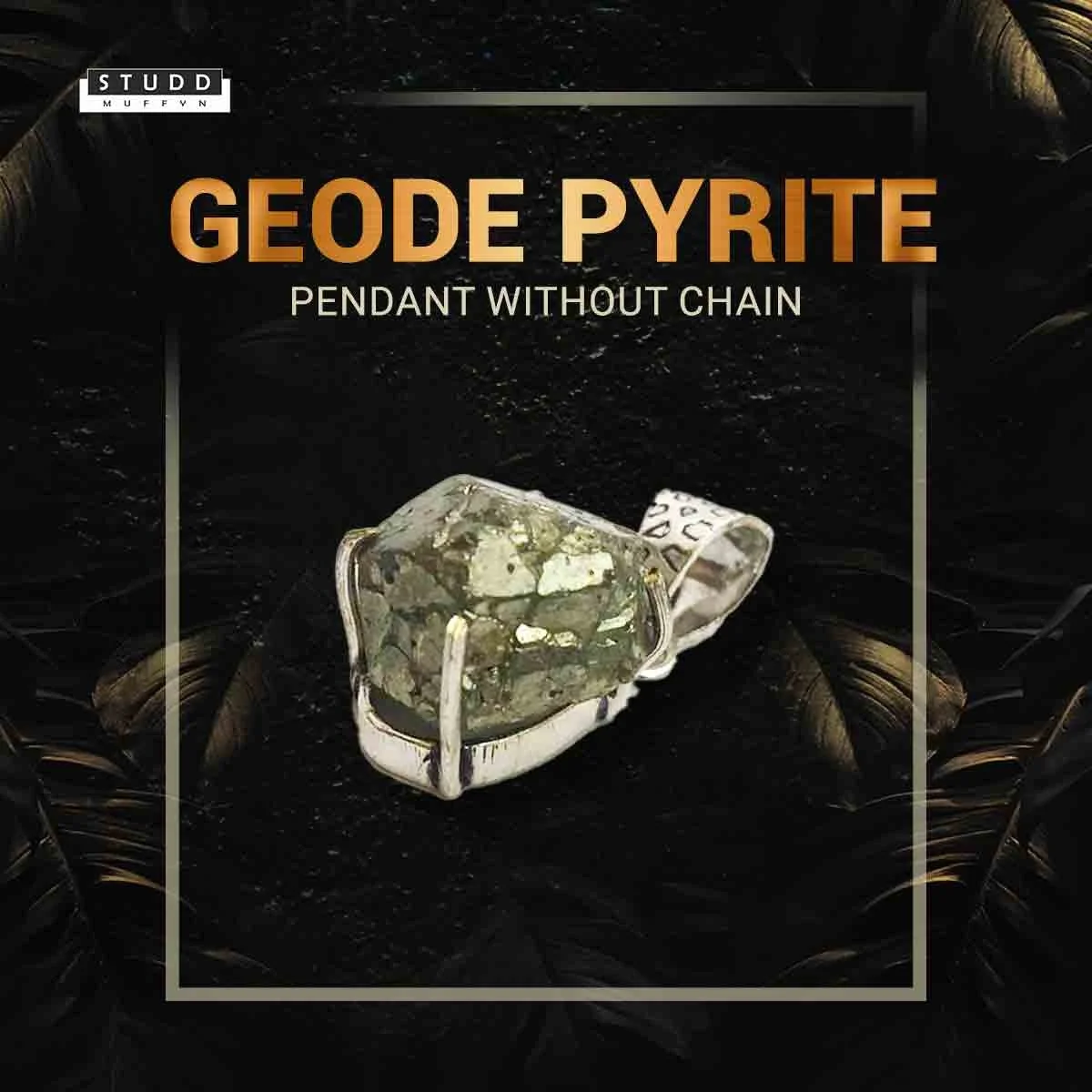 Heal & Accessorise ( Pyrite Geode Pendant (without chain) & Black Obsidian Bracelet ) - Image 3
