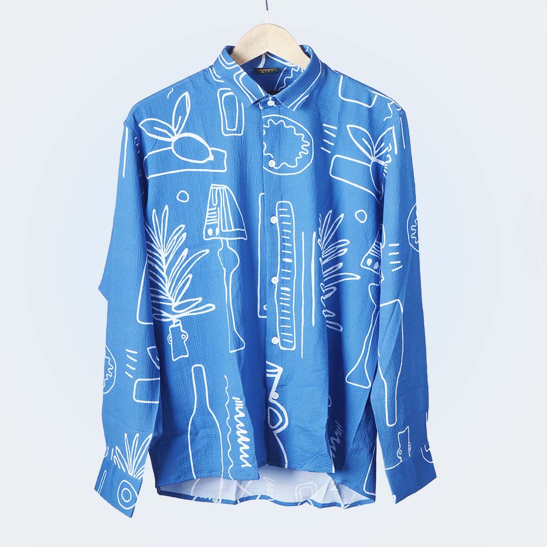 Jodhpur Sketch | Luxury Popcorn Material I Men Shirt - Image 13