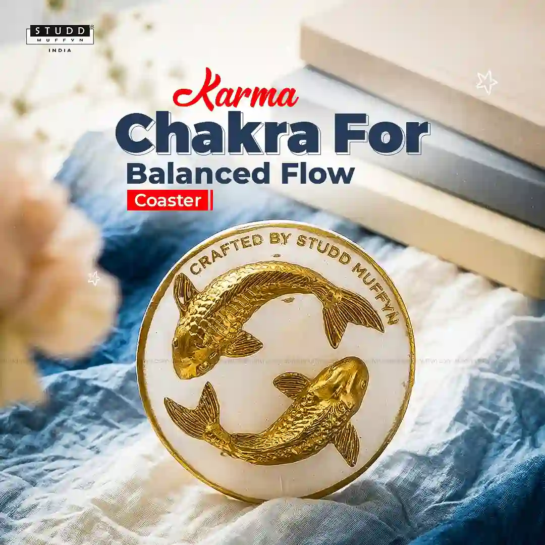Koi Fish Karma Chakra Selenite Coaster - Image 2