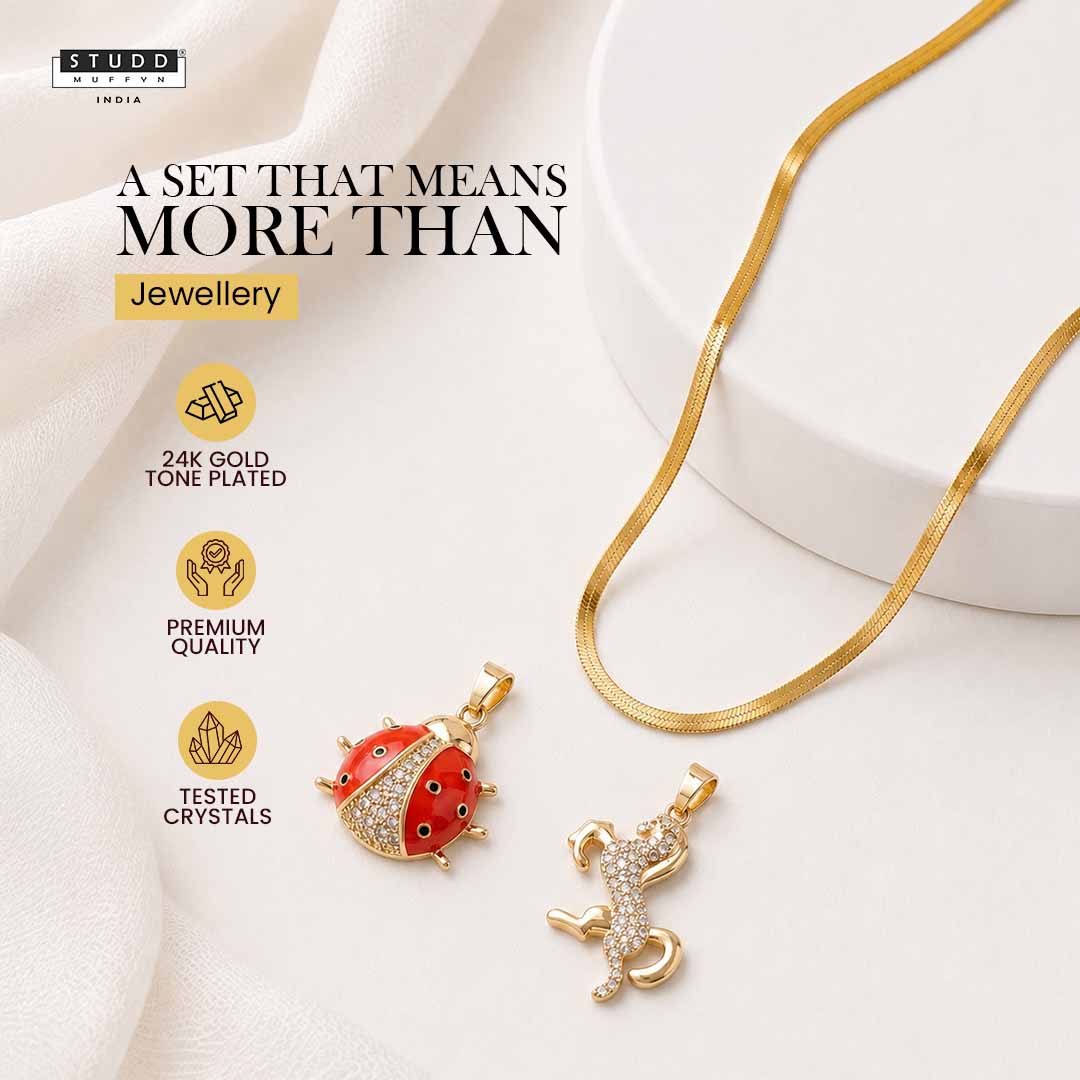 Lucky Success Combo [Horse + Ladybug] With Velore Snake Chain - Image 3