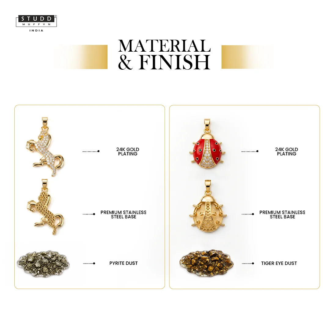Lucky Success Combo [Horse + Ladybug] With Velore Snake Chain - Image 4