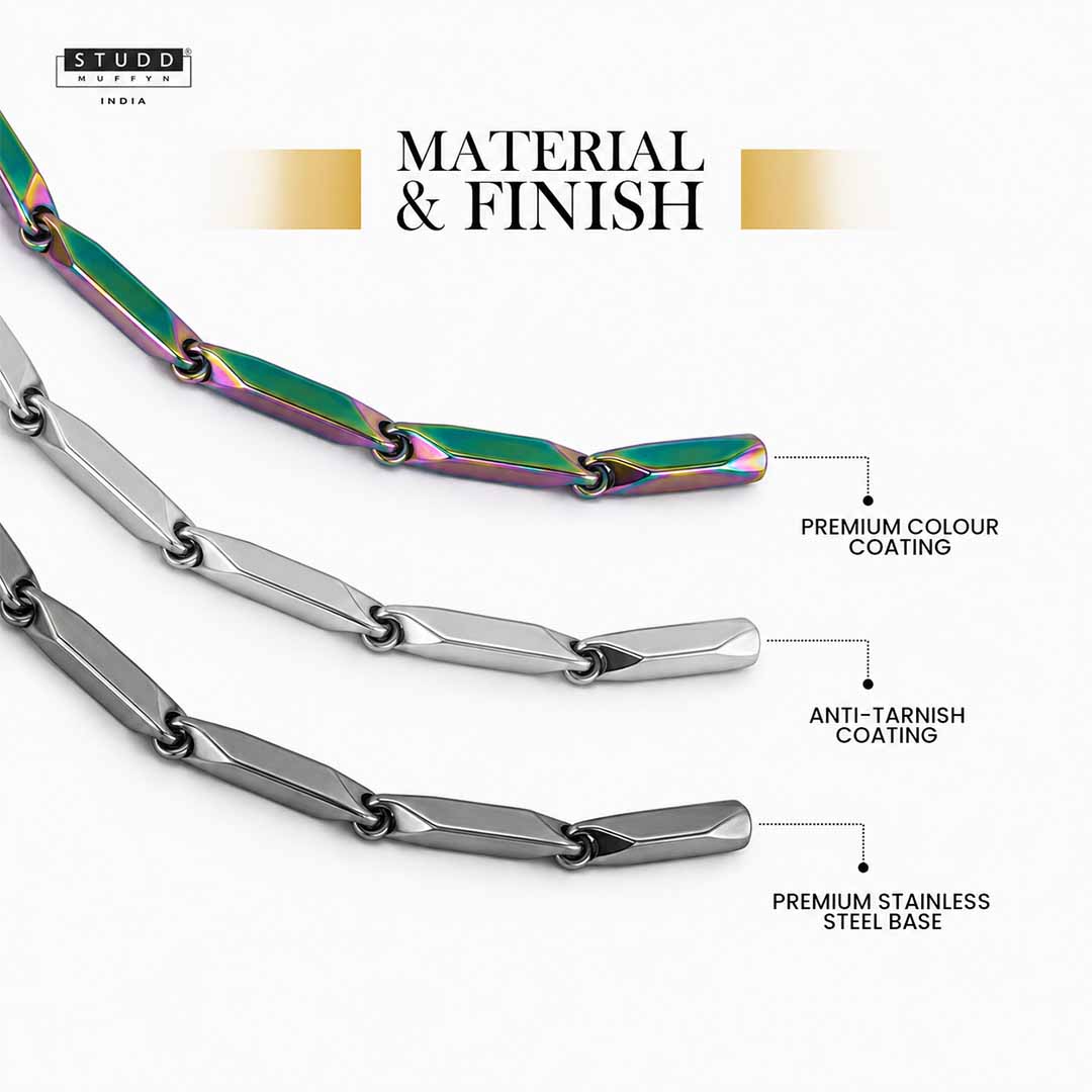 Multi-Coloured Rice Chain 3MM - Image 3
