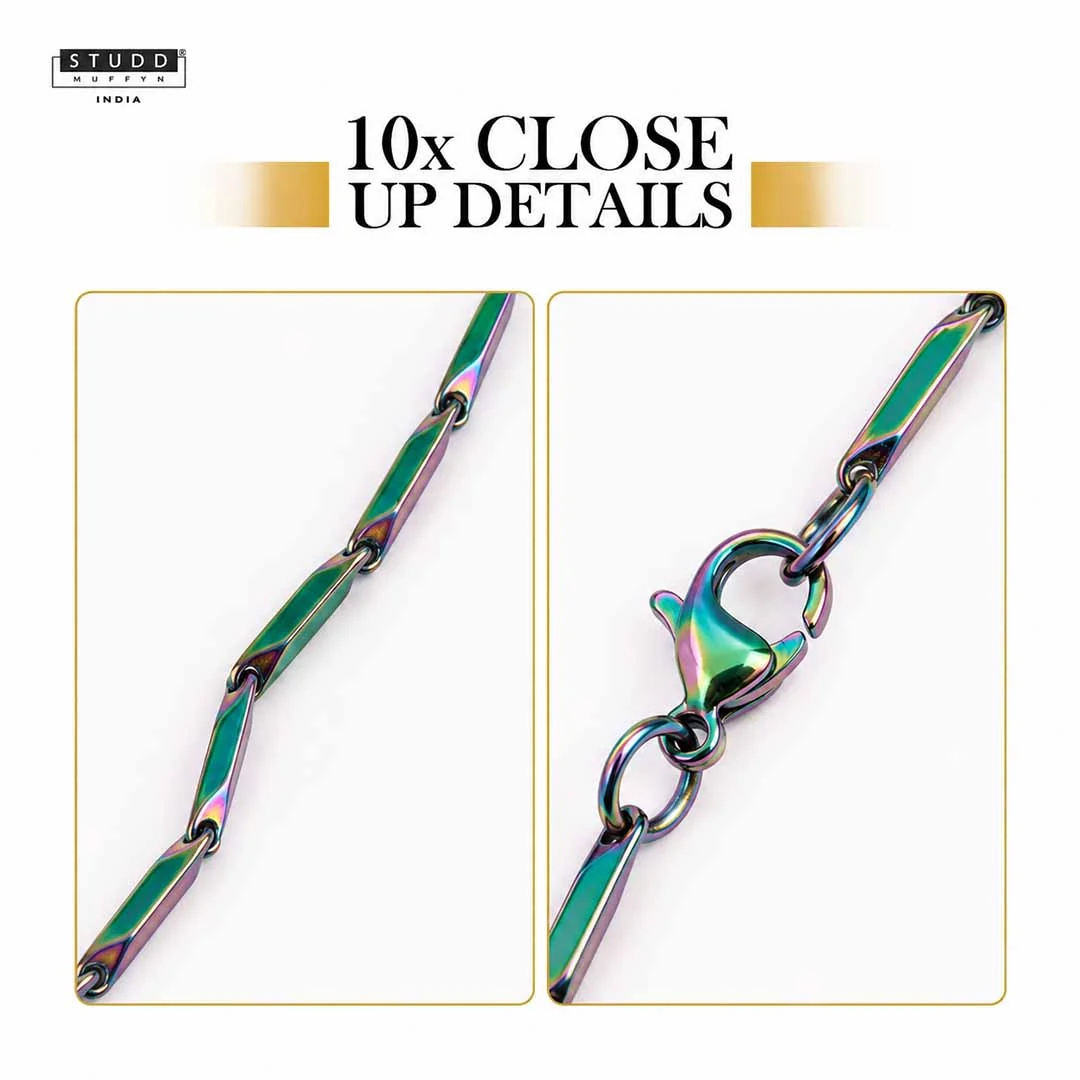Multi-Coloured Rice Chain 3MM - Image 4