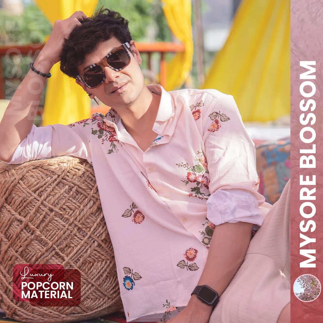 Mysore Blossom I Luxury Popcorn Material I Men Shirt - Image 8
