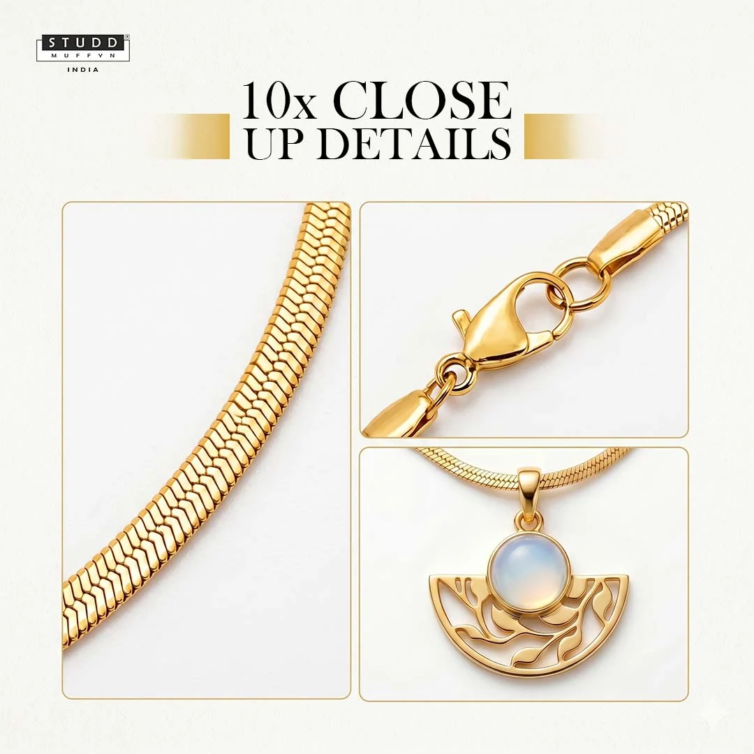 Opalite Calm Pendant - 24K Gold Plated - Image 5