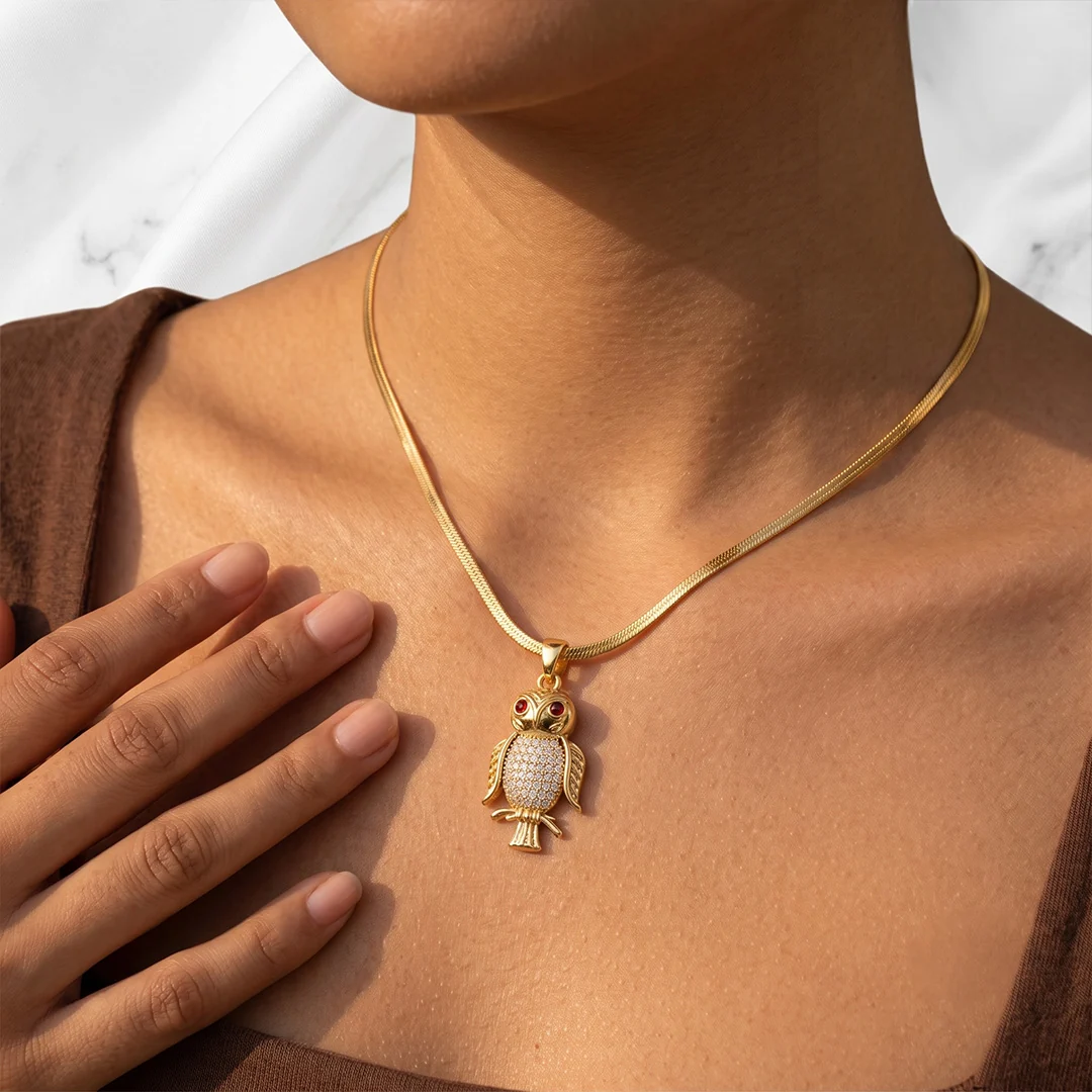 The Protection OWL pendant - 24K Gold Plated - Image 11
