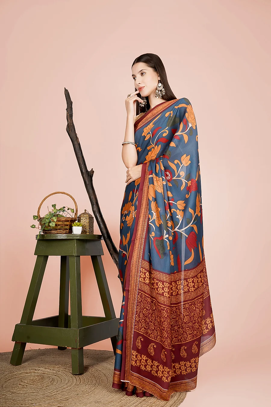 Pushpavatika | Hydrophobic | Water Repellent Stain Free Saree - Image 4