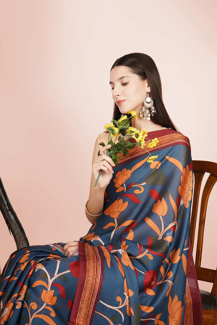 Pushpavatika | Hydrophobic | Water Repellent Stain Free Saree - Image 5