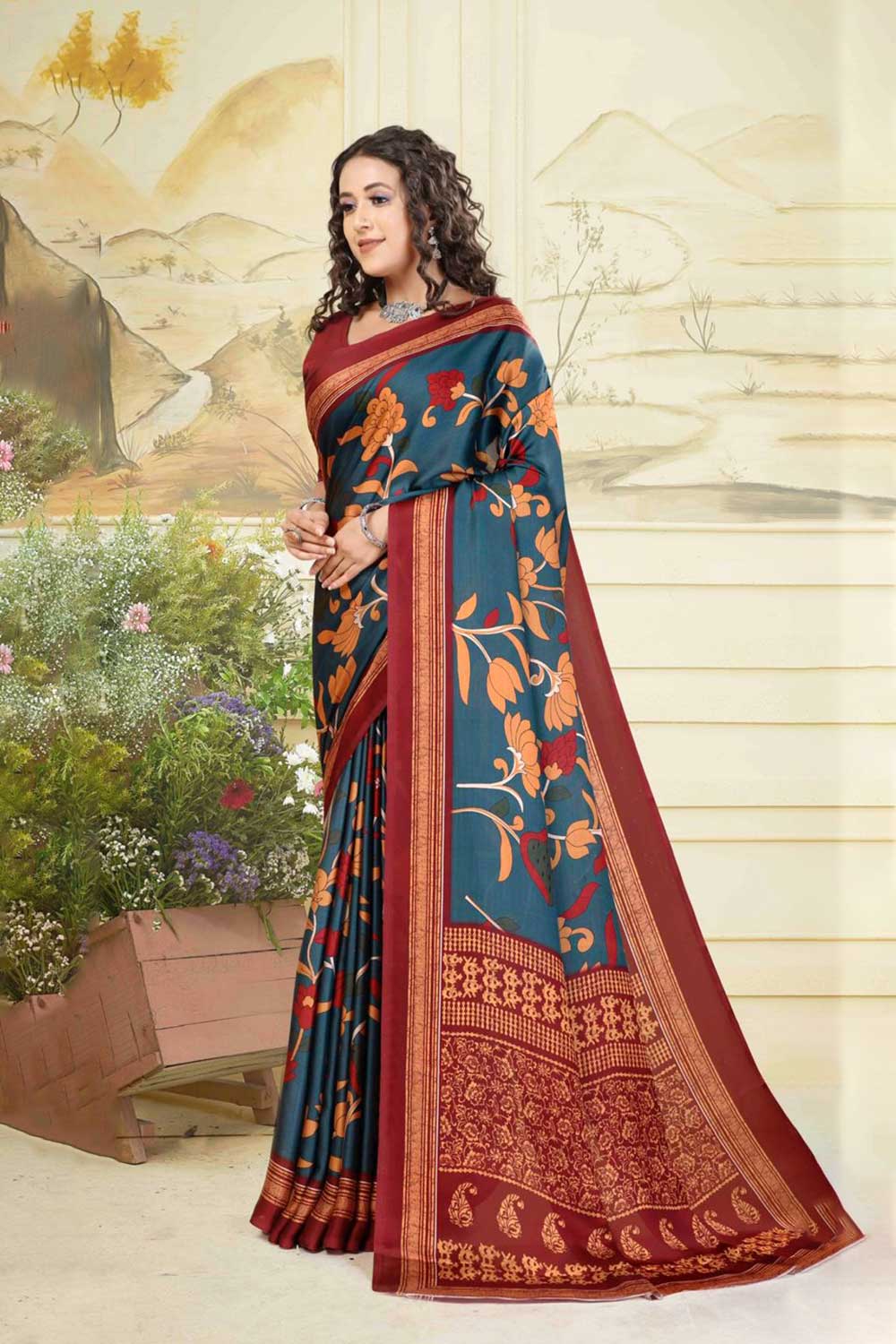 Pushpavatika | Hydrophobic | Water Repellent Stain Free Saree - Image 7
