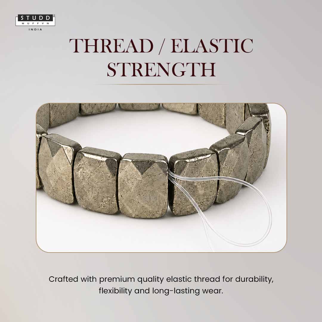 Pyramid pyrite bracelet - Image 3