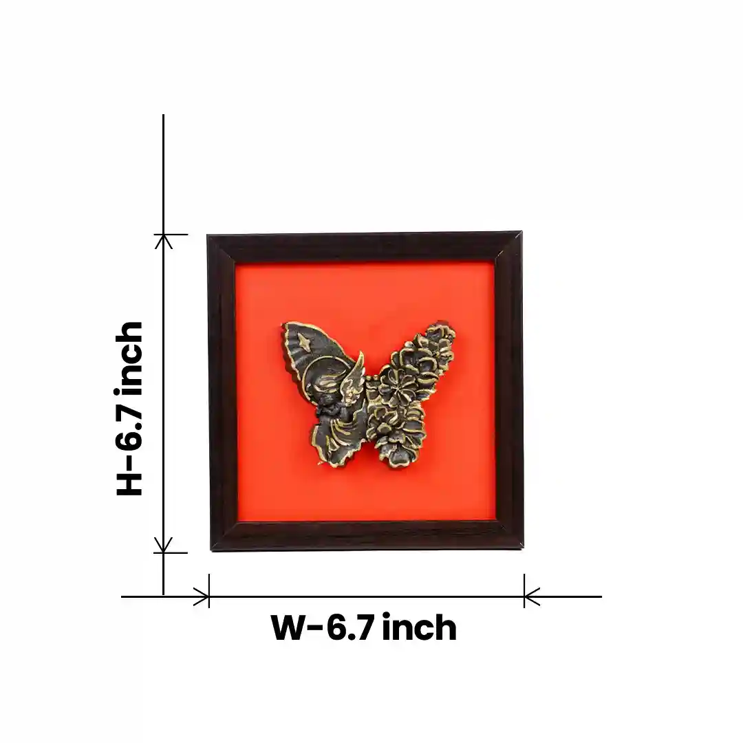 Pyrite 3D Angel-Butterfly Wall Art [Complementary Wooden Frame] - Image 8