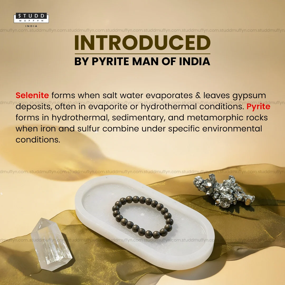 Pyrite Bracelet With Selenite Recharging Plate - Image 2