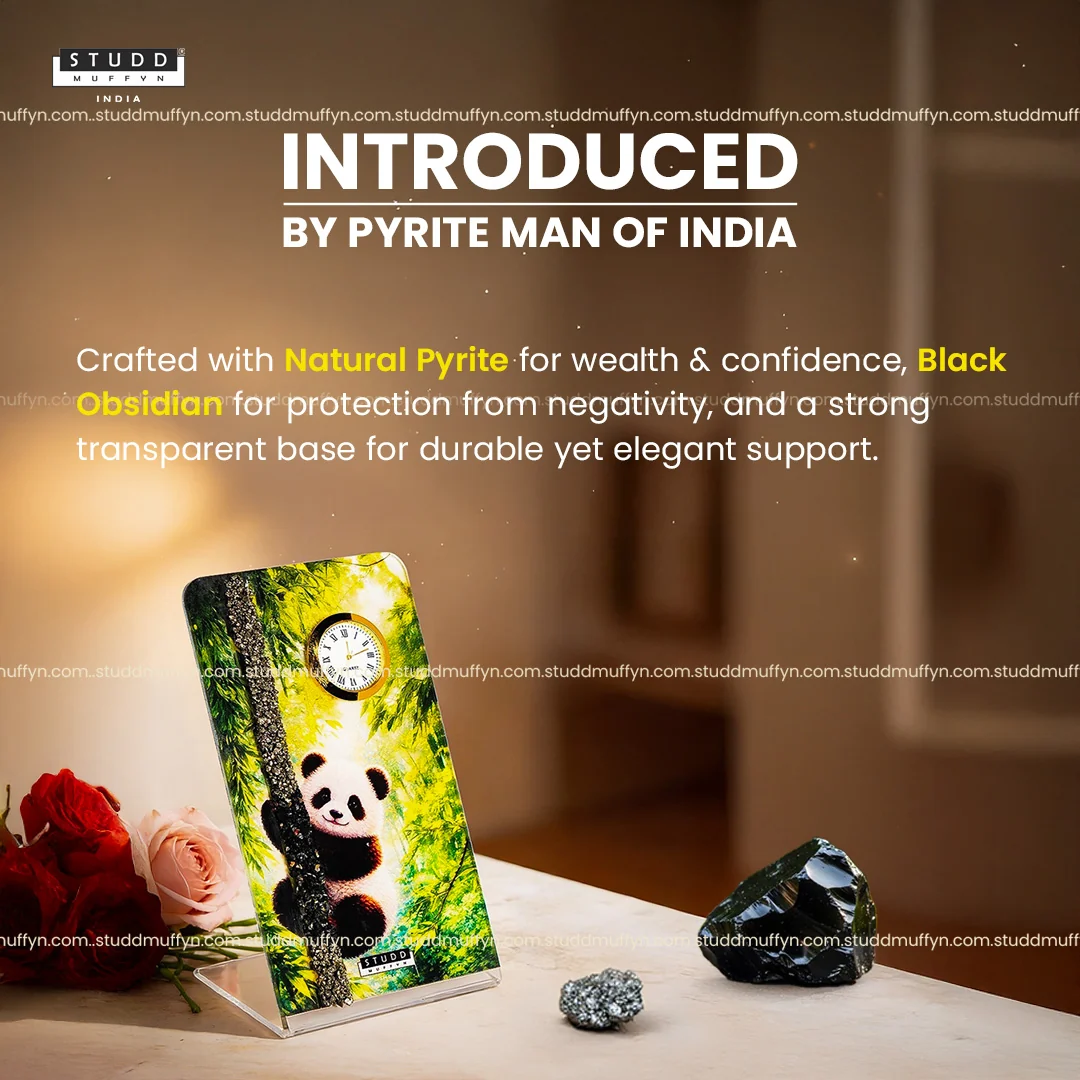 Pyrite Panda Table Clock - Image 2