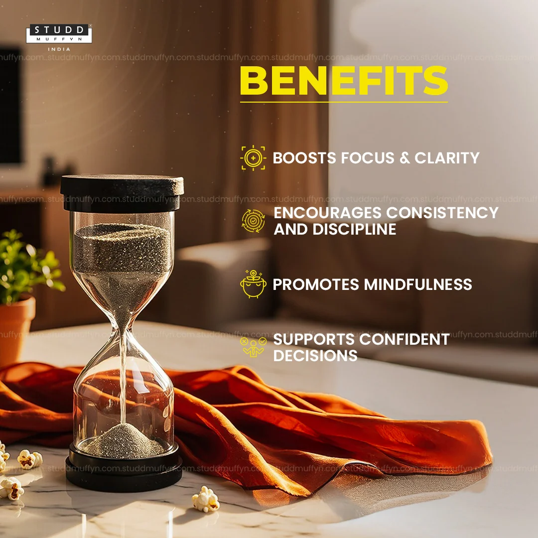 Pyrite Prosperity Flow Hourglass – Classic (40×100 mm) - Image 4