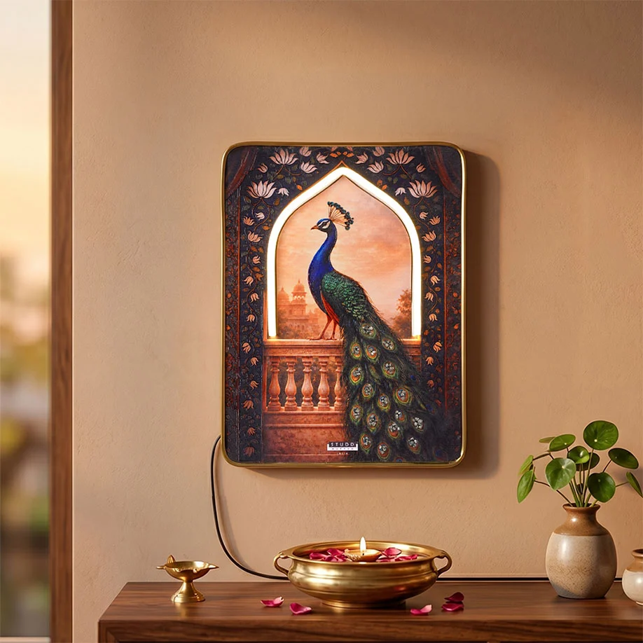 Pyrite Prosperity Peacock Neon Light Frame - Image 7