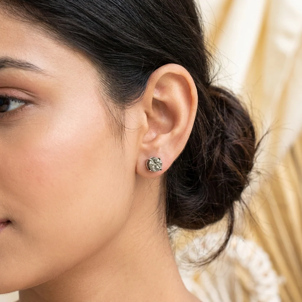 Pyrite Studd Earrings - Image 10