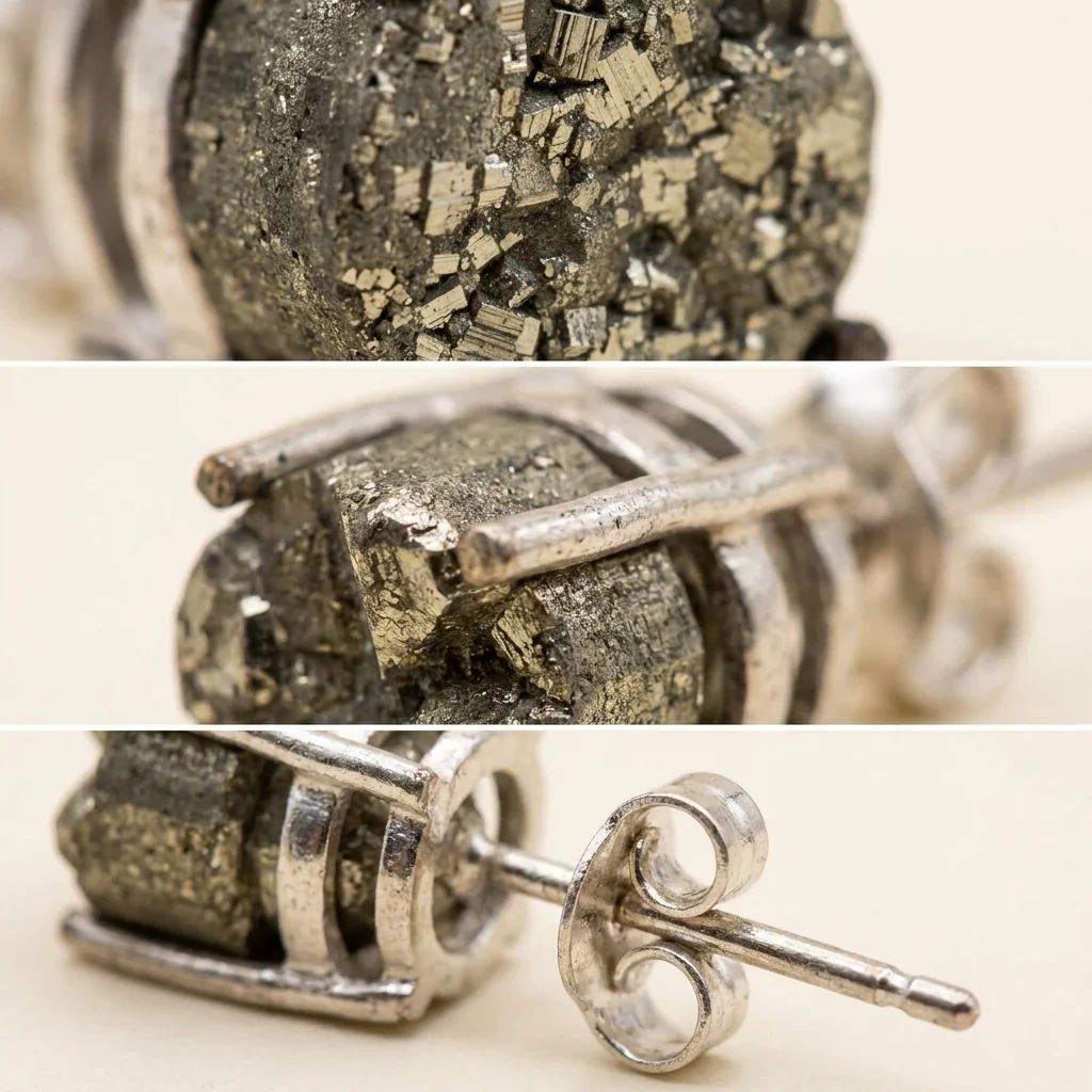 Pyrite Studd Earrings - Image 8