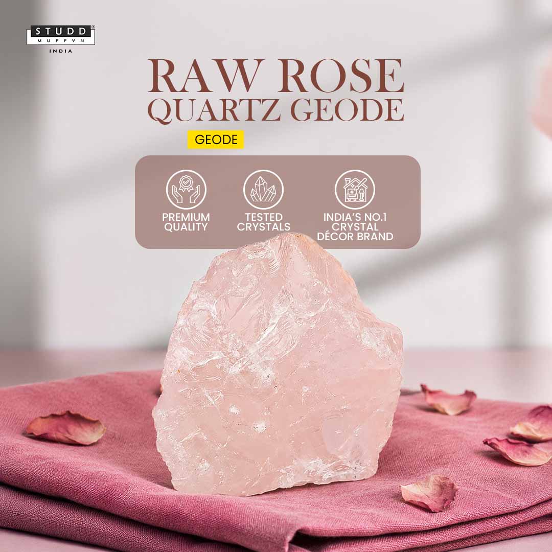 Raw Rose Quartz Geode ( 30-50 gms ) - Image 2