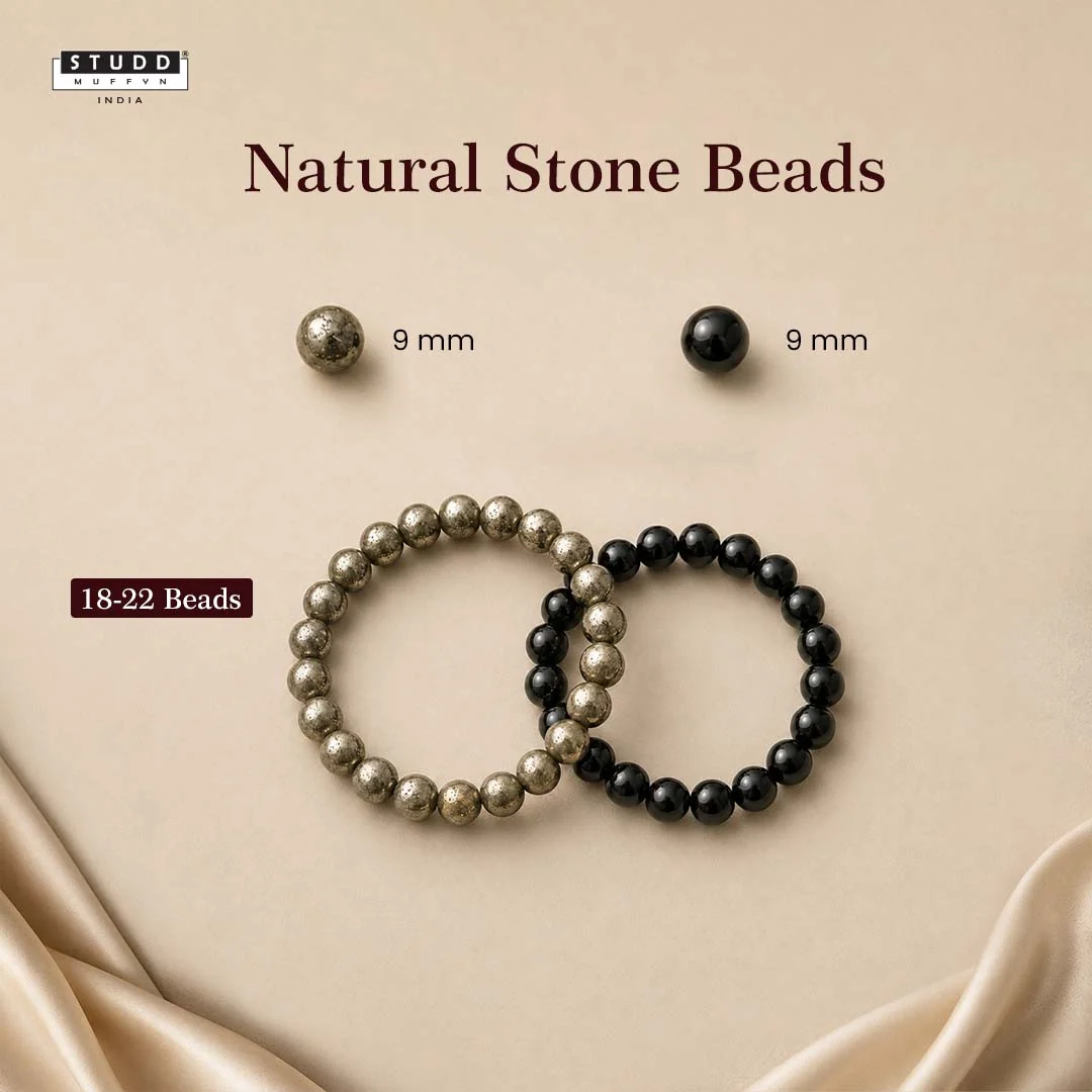Richie Rich Combo (Pyrite bracelet + Black Obsidian Bracelet) - Image 5