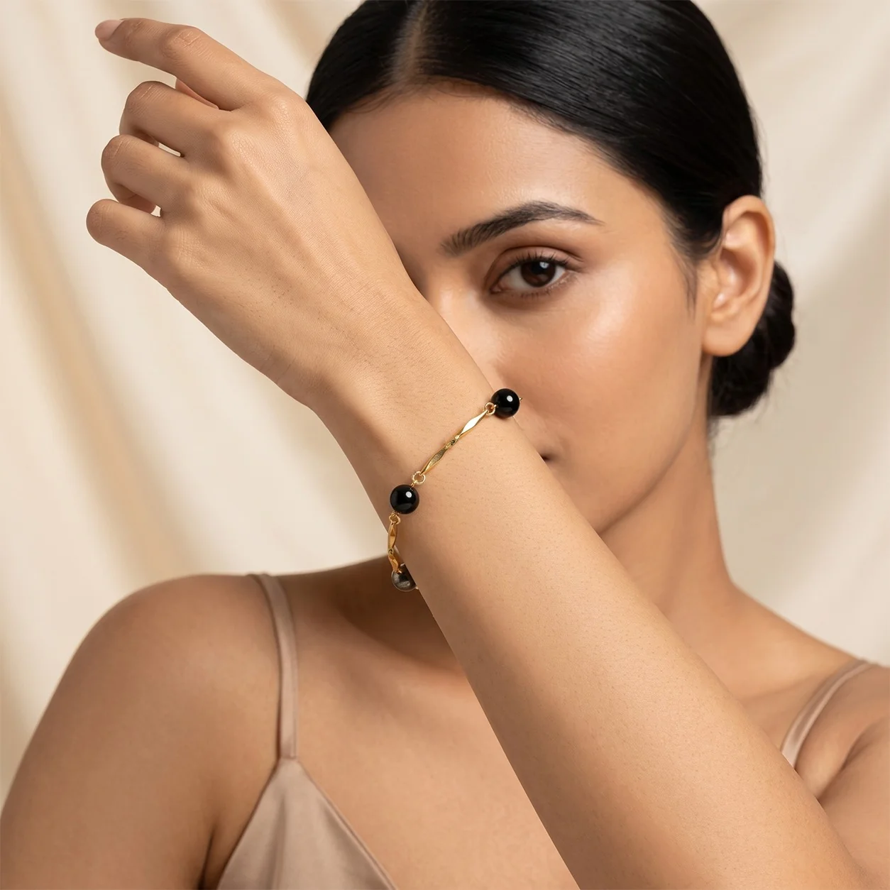 Richie Rich Beaded Rice 24K Gold-Toned Chain Bracelet - Image 9