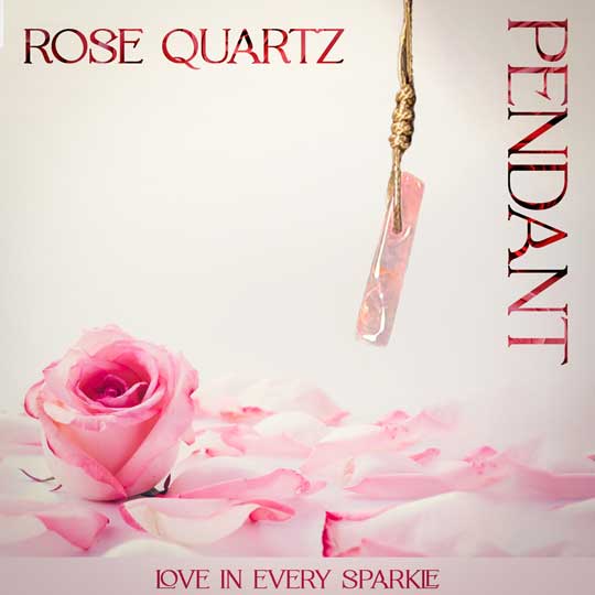Rose Quartz Pencil Pendant - Image 5