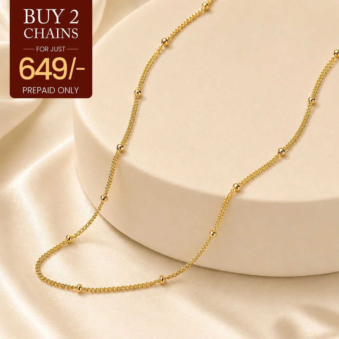 Golden Satellite Chain - 24K Gold Plated - Image 9