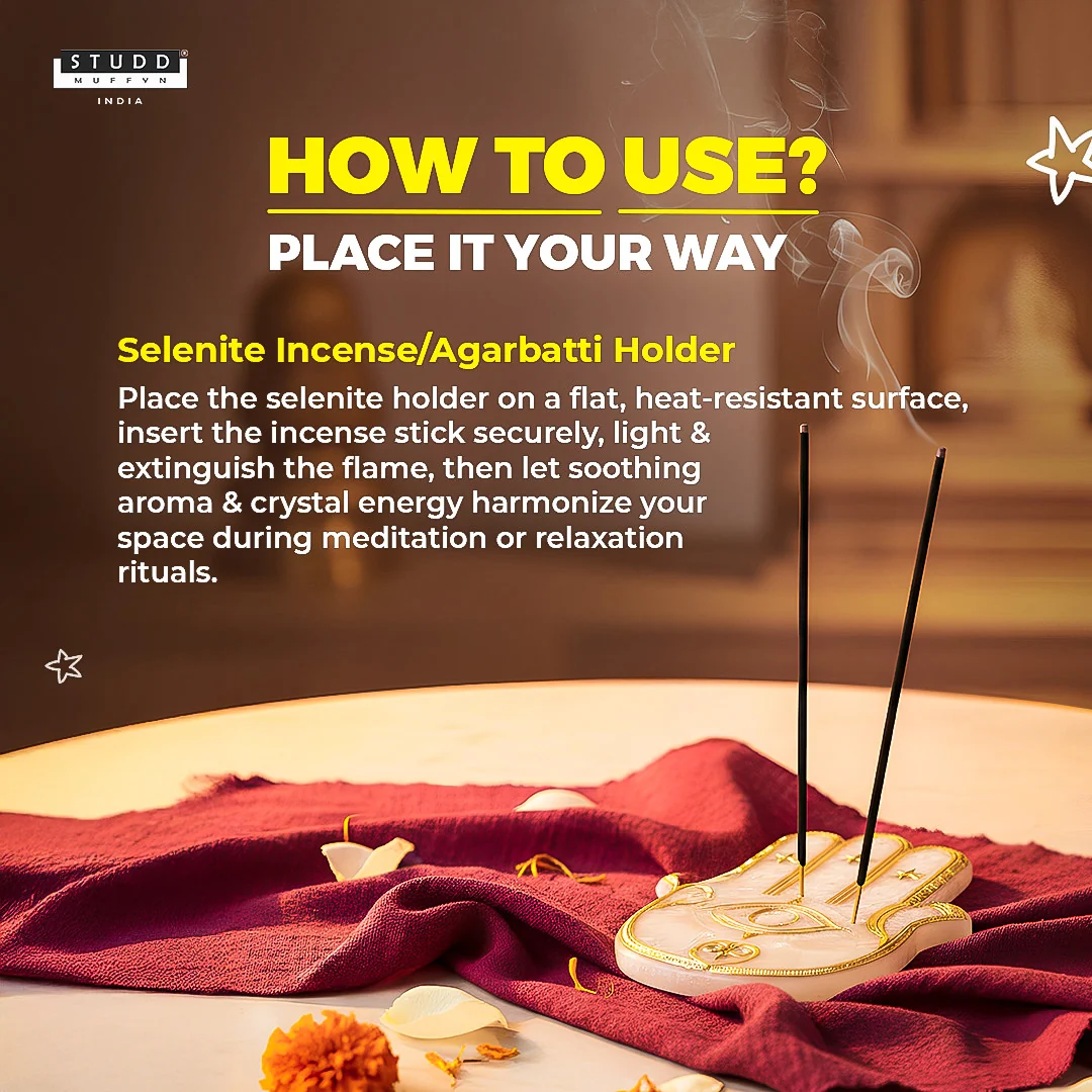 Selenite Incense/Agarbatti Holder - Image 5