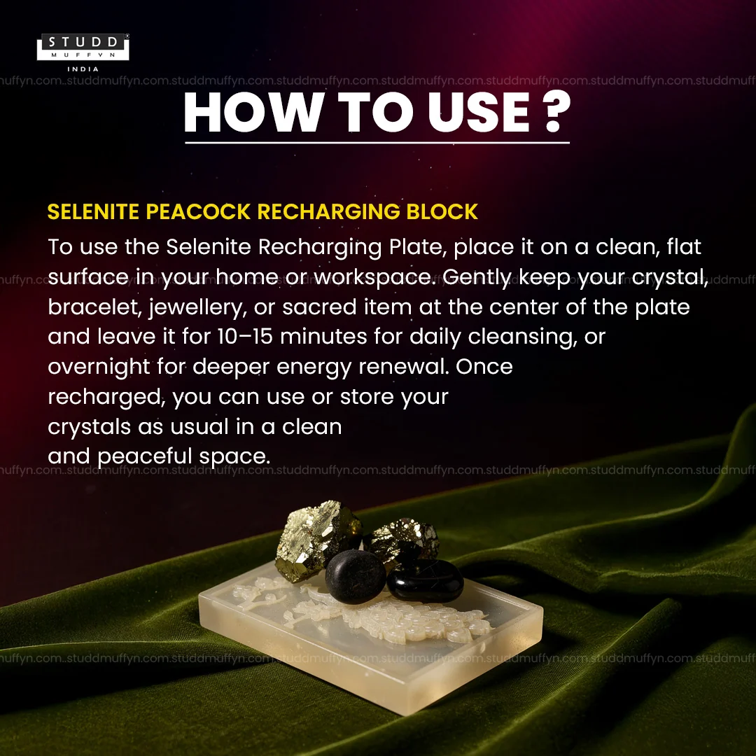 Selenite Peacock Recharging Block - Image 4