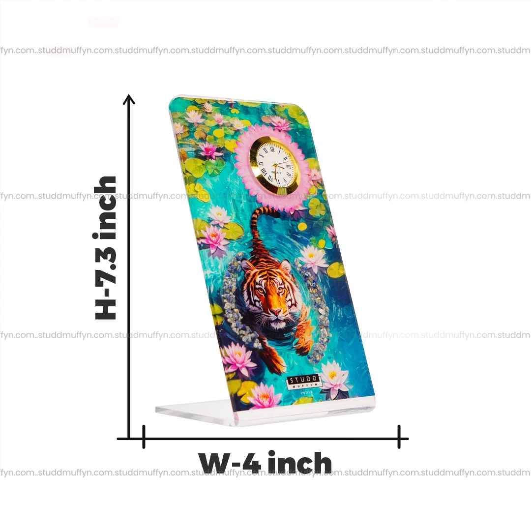 Tiger Lapiz Crystal Table Clock - Image 7