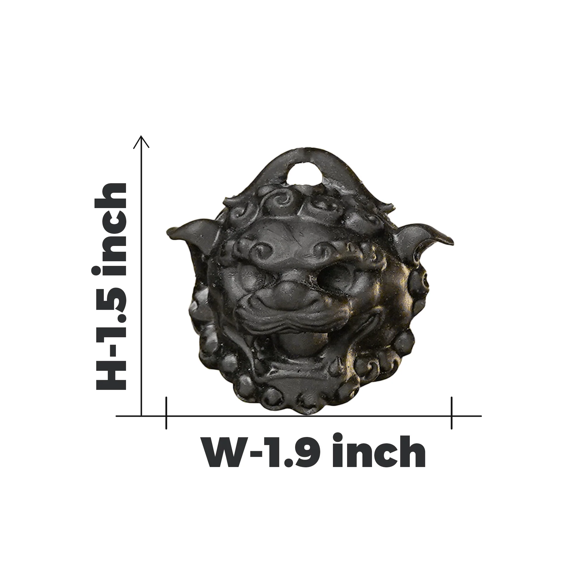 Tourmaline Guardian Lion Keychain - Image 3