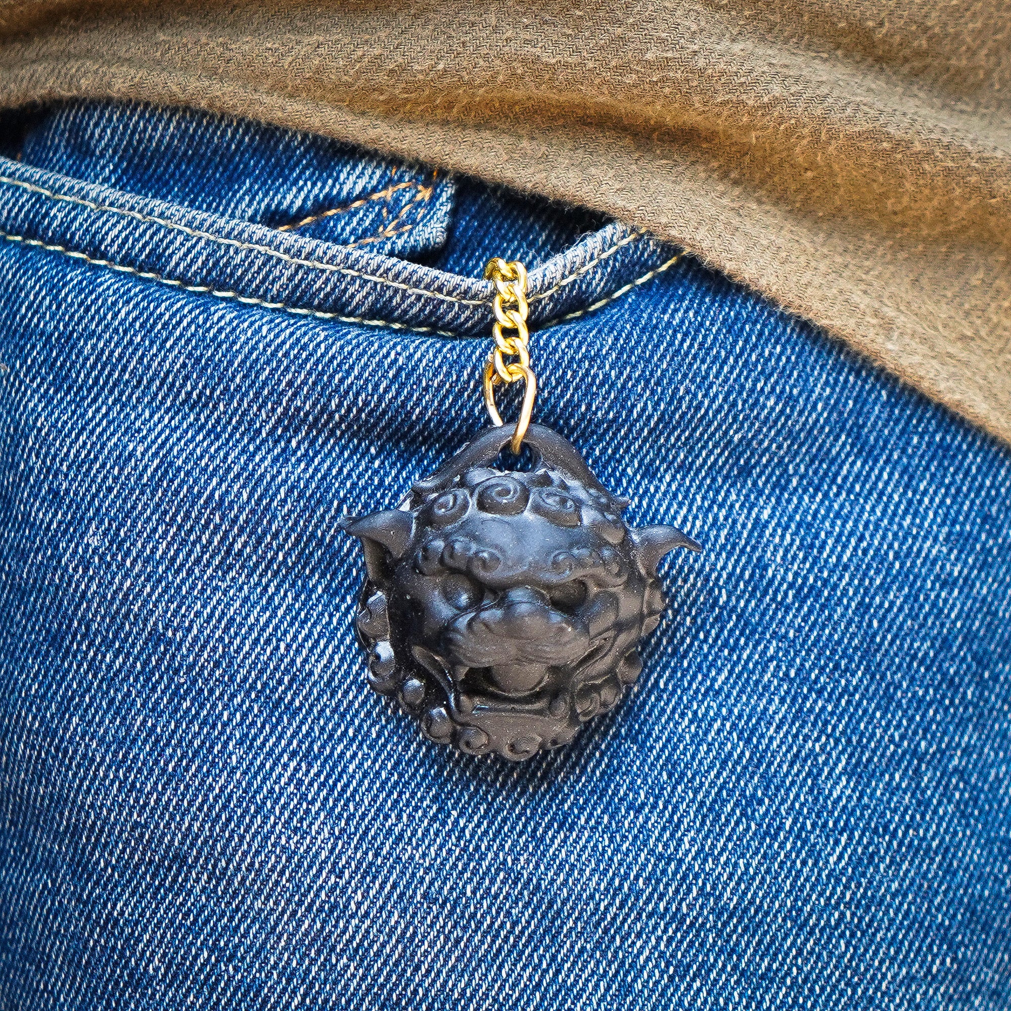 Tourmaline Guardian Lion Keychain - Image 4